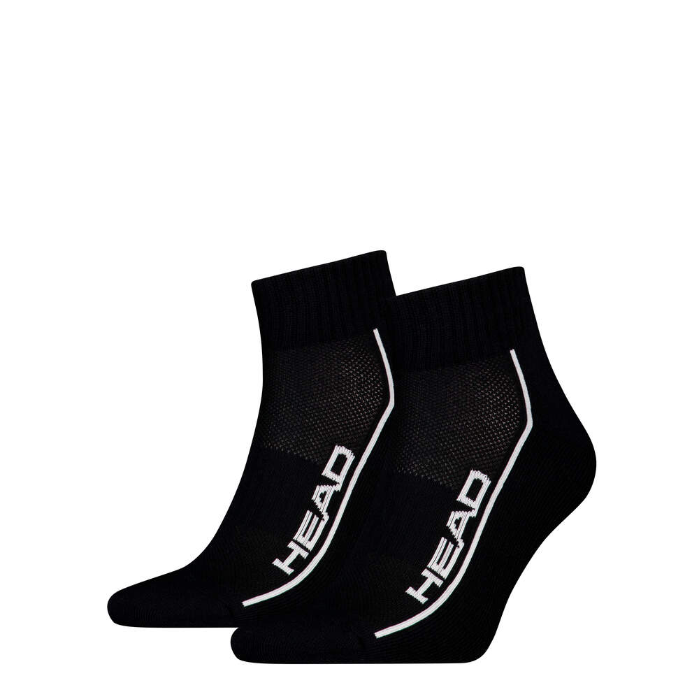 SOCKS TENNIS 2P PERFORMANCE QUARTER BLACK TENNIS HEAD