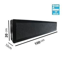 Ηλεκτρονική κυλιόμενη πινακίδα ταμπέλα LED Wi Fi - Αδιάβροχη 100 x 20cm Διπλής όψεως Αδιάβ (Thumb 4)