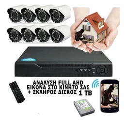 Clever SecurityCam  Διαδικτυακό cloud καταγραφικό DVR FULL AHD 8 καμερών  νυχτερινής λή (Thumb 1)