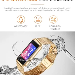 CleverBand H8 Unixex  από Ανοξείδωτο Ατσάλι  OLED οθόνη  Πιεσόμετρο  Θερμιδομετρητής  (Thumb 5)