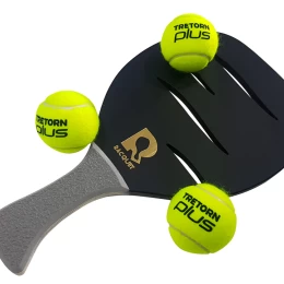 Ρακέτα Παραλίας RACQUET Μαύρη με Σχισμές και Γκρί Λοξή λαβή (Thumb 2)
