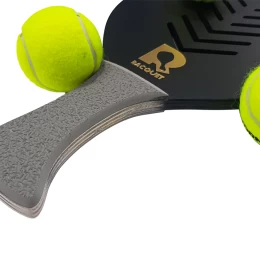 Ρακέτα Παραλίας RACQUET Μαύρη με Τρύπες Βέλη και Γκρί Λοξή λαβή (Thumb 3)
