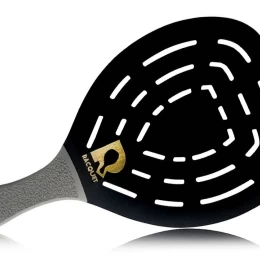 Ρακέτα Παραλίας RACQUET Μαύρη με Τρύπες και Γκρί Λοξή λαβή RACQUET  (Thumb 1)