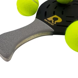 Ρακέτα Παραλίας RACQUET Μαύρη με Τρύπες και Γκρί Λοξή λαβή RACQUET  (Thumb 3)