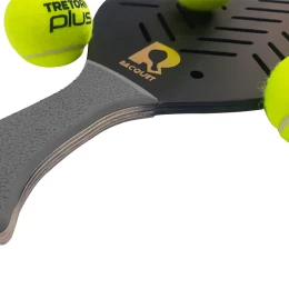 Ρακέτα Παραλίας RACQUET Μαύρη με Τρύπες Σχισμές και Γκρί Λοξή λαβή (Thumb 3)