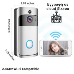 Κάμερα ματάκι εισόδου WiFi με cloud καταγραφή και ανιχνευτή κίνησης - Κλήση στο κινητό με  (Thumb 5)