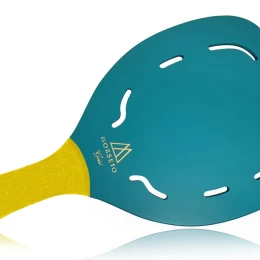 Ρακέτα Παραλίας MORSETO GOLD Βεραμάν με Τρύπες και Κίτρινη Ίσια Λαβή (Thumb 1)