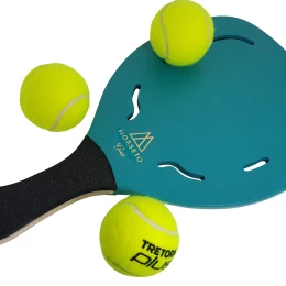 Ρακέτα Παραλίας MORSETO GOLD Βεραμάν με Τρύπες και Μαύρη Λοξή Λαβή (Thumb 2)