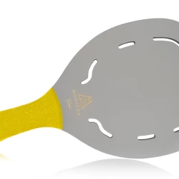 Ρακέτα Παραλίας MORSETO GOLD Γκρι με Τρύπες και Κίτρινη Ίσια Λαβή (Thumb 1)