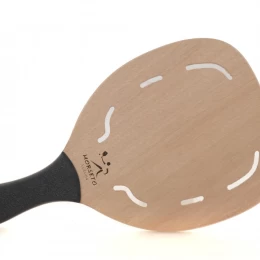 ΡΑΚΕΤΑ ΠΑΡΑΛΙΑΣ MORSETO SILVER ΑΧΡΩΜΗ ΜΕ ΤΡΥΠΕΣ ΚΑΙ ΜΑΥΡΗ ΙΣΙΑ ΛΑΒΗ (Thumb 1)