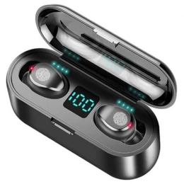 Clever Earbuds F9  Aσύρματα Ακουστικά Bluetooth με θήκη φόρτισης powerbank / stand κινητ (Thumb 1)