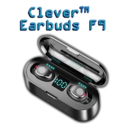 Clever Earbuds F9  Aσύρματα Ακουστικά Bluetooth με θήκη φόρτισης powerbank / stand κινητ (Thumb 2)
