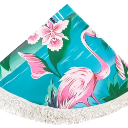 Πετσέτα Θαλάσσης Στρόγγυλη MORSETO Flamingo Τιρκουάζ Φ150 (Thumb 2)
