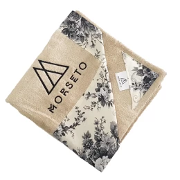 Πετσέτα Θαλάσσης MORSETO Luxury Beige Floral 160 x 75 cm (Thumb 4)