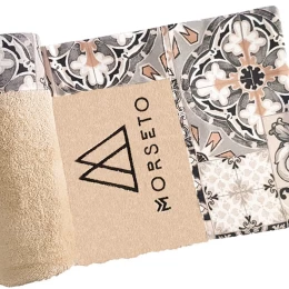 Πετσέτα Θαλάσσης MORSETO Luxury Beige Porto 160 x 75cm (Thumb 1)