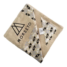 Πετσέτα Θαλάσσης MORSETO Luxury Beige Triangle 160 x 75cm (Thumb 4)