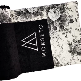 Πετσέτα Θαλάσσης MORSETO Luxury Black Floral 145 x 80cm (Thumb 1)
