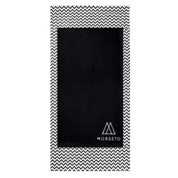 Πετσέτα Θαλάσσης MORSETO Luxury Black Geometric 145 x 80cm (Thumb 4)