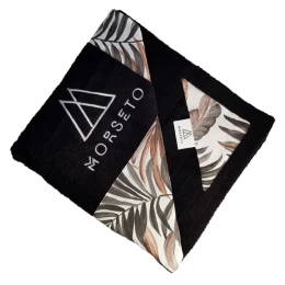 Πετσέτα Θαλάσσης MORSETO Luxury Black Leaves 145 x 80cm (Thumb 3)