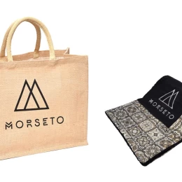 Πετσέτα Θαλάσσης MORSETO Luxury Black Square 145 x 80cm (Thumb 2)