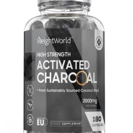 Activated Charcoal 2000mg (180caps) weigth world - Ενεργός Άνθρακας (Thumb 1)