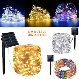 100 ηλιακά χριστουγεννιάτικα λαμπάκια LED αδιάβροχα διακοσμητικά για την βεράντα και τον κ (Thumb 1)