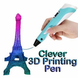 Clever 3D Printing Pen  Στυλό για 3D Σχεδίαση με ABS / PLA νήμα εκτύπωσης 1.75mm  LCD οθ (Thumb 1)