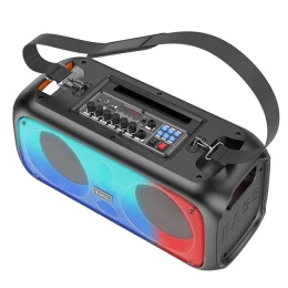 Φορητό Ηχείο Wireless BT V5.1 2x15W 3600mAh USB 3.5mm FM με 2 Ασύρματα Μικρόφωνα (Thumb 4)