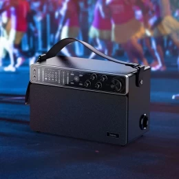 Φορητό Ηχείο Wireless Karaoke BT v5.0 60W 4000mAh Micro-SD 3.5mm και Δύο Ασύρματα Μικρόφων (Thumb 3)