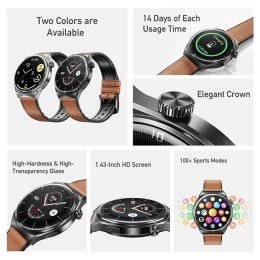 Bluetooth Smartwatch με οθόνη 1,43'' AMOLED αδιάβροχο IP68 για Android/iOs (Thumb 2)