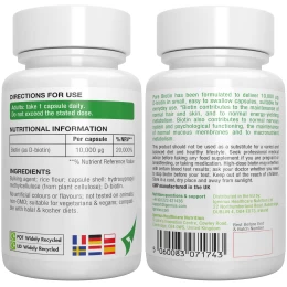 Καθαρή Βιοτίνη 10.000 mcg, 180 tabs Igennus (Thumb 2)