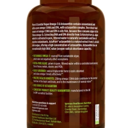 Vegan Ωμέγα -3 DHA EPA 600mg & Ασταξανθίνη Pure & Essential 180caps Igennus (Thumb 3)