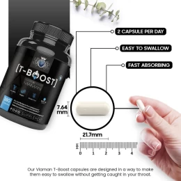 Συμπλήρωμα Υποστήριξης Τεστοστερόνης Viaman T-Boost 180 caps Viaman (Thumb 4)