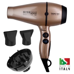 Boss 6000 Champagne Ultra Ionic Line Επαγγελματικό Πιστολάκι Μαλλιών Με 2 Στόμια & Φυσούνα (Thumb 4)