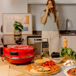 Fun Pizza&Co Mamma Mía CEC-03825 Παρασκευαστής Πίτσας 1200W Κόκκινος (Thumb 20)
