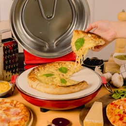 Fun Pizza&Co Mamma Mía CEC-03825 Παρασκευαστής Πίτσας 1200W Κόκκινος (Thumb 21)