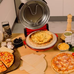 Fun Pizza&Co Mamma Mía CEC-03825 Παρασκευαστής Πίτσας 1200W Κόκκινος (Thumb 6)