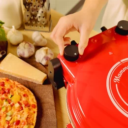 Fun Pizza&Co Mamma Mía CEC-03825 Παρασκευαστής Πίτσας 1200W Κόκκινος (Thumb 12)