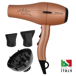 Malice Ionic Rose Gold 2000 Line Επαγγελματικό Πιστολάκι Μαλλιών Με 2 Στόμια & Φυσούνα 220 (Thumb 4)