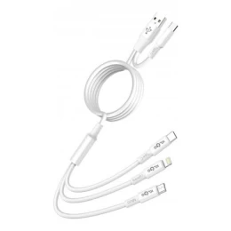 Καλώδιο φόρτισης & δεδομένων USB & Micro σε Micro Lightning και Type-C (Thumb 1)