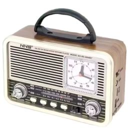 Επαναφορτιζόμενο ραδιόφωνο Retro με αναλογικό ρολόι (Thumb 1)