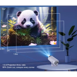 Προτζέκτορας mini 5G WIFI 4K Full HD - Περιστρεφόμενος 180° - Με προβολή έως 150 - Ενσωματ (Thumb 7)