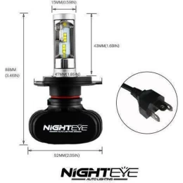 Λαμπτήρες αυτοκινήτου H4 Led Headlight 8000LM 25 watt (Thumb 3)