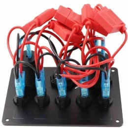  Kewig SP19 Πάνελ με 5 Αδιάβροχους Διακόπτες, 2 USB, Αναπτήρας, Βολτόμετρο (Θαλάσσια Σκάφη (Thumb 2)