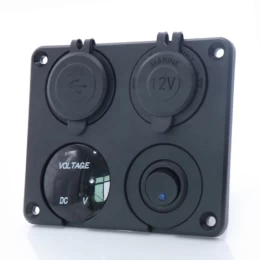  Kewig SP11 Πάνελ με Ψηφιακό Βολτόμετρο, 2 X USB, Αναπτήρα και Πλήκτρο (ON-OFF) (Θαλάσσια/ (Thumb 4)