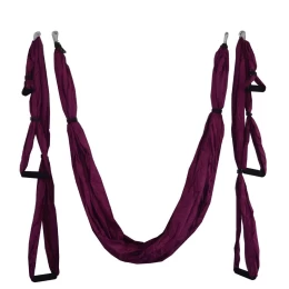  Kepeak Aerial Swing Anti-Gravity Silk Αιώρα με λαβές Yoga και Pilates (Purple) (Thumb 1)