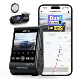  VIOFO A229 Pro 2CH Διπλή Κάμερα Dash Αυτοκινήτου με Φωνητικές Εντολές (4K HDR/Sony Starvi (Thumb 2)