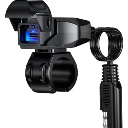  Kewig B10 Φορτιστής Τιμονιού Μηχανής SAE σε Type-C (36W/Αδιάβροχος/LED/DC 9V-24V/Καλώδιο  (Thumb 1)