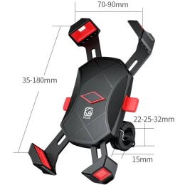  Kewig M13-Α Περιστρεφόμενη 360° Βάση Κινητού 3.5 έως 7.0 για Μηχανή/Ποδήλατο (Thumb 4)