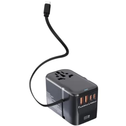 RRtravel HHT907 65W GAN Αντάπτορας Πρίζας από Universal σε Universal με 4 Θύρες (Καλώδιο  (Thumb 1)